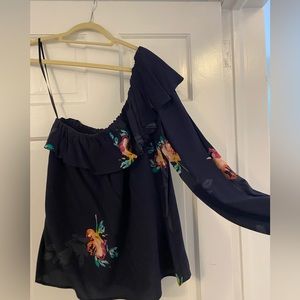 French Connection 1 Sleeve blouse